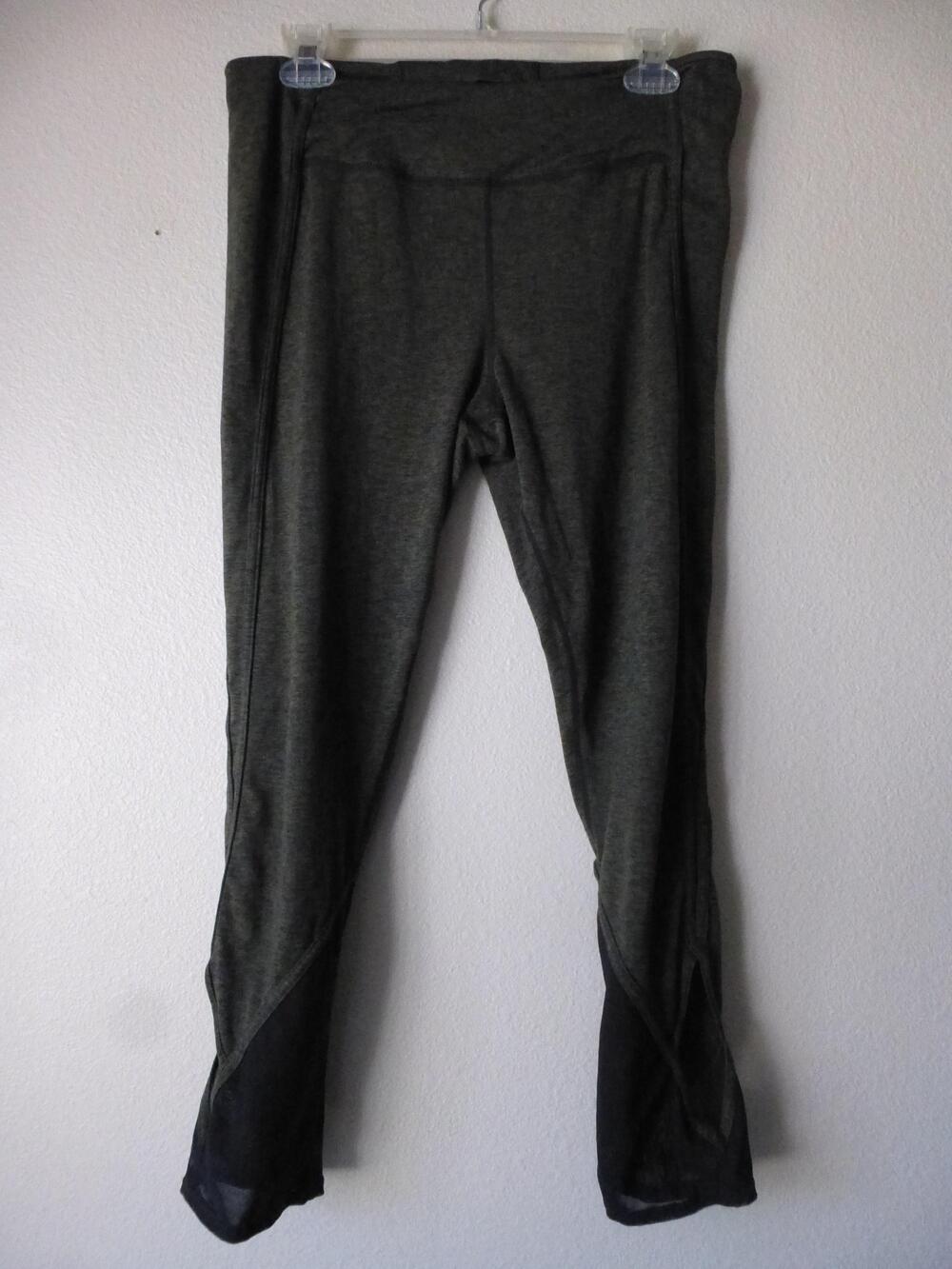 FP Movement Leggings Womens Large Gray High Rise Mesh Panel Yoga Athletic Pants